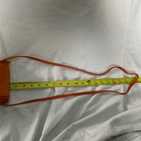 HOBO Orange Leather Mini Crossbody Shoulder Bag - Picture 6 of 10